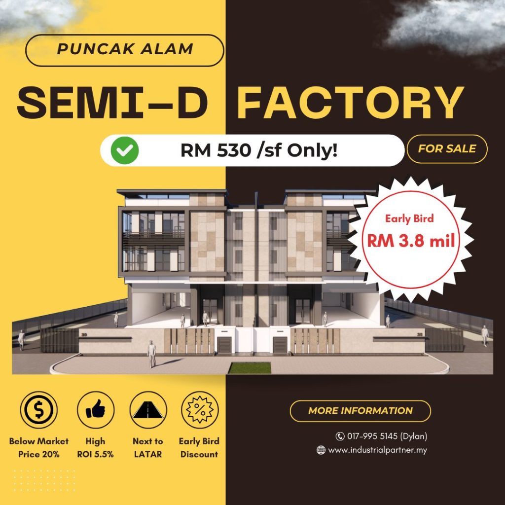Puncak Alam 70 x 150 Semi-D Factory